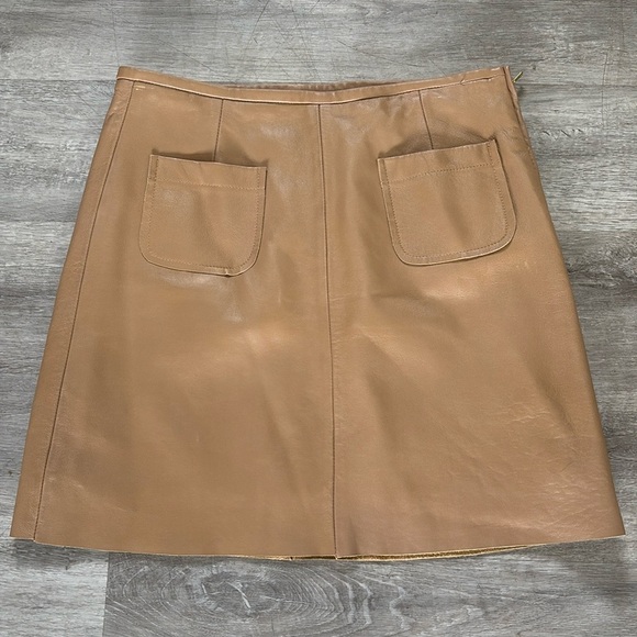 Sandro Dresses & Skirts - Tan Leather Women's Skirt
